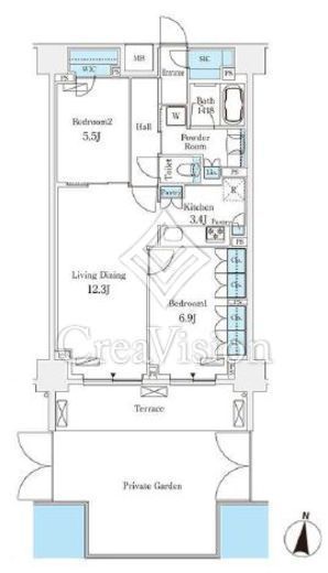 フロンティアレジデンス錦糸公園 110 間取り図