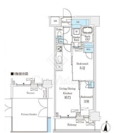 フロンティアレジデンス錦糸公園 105 間取り図
