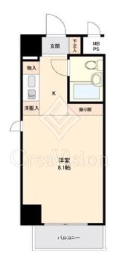 コアロード西新宿 5階 間取り図