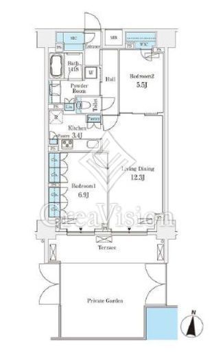 フロンティアレジデンス錦糸公園 111 間取り図