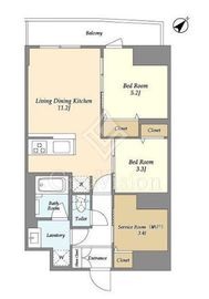 グランカーサ西葛西 403 間取り図