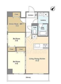 グランカーサ西葛西 604 間取り図