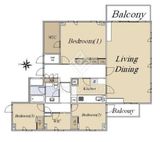 東高ペアシティサガン東北沢 4階 間取り図