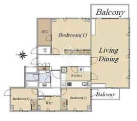 東高ペアシティサガン東北沢 4階 間取り図