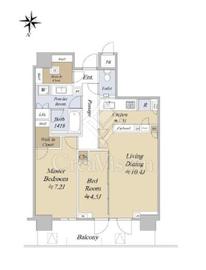 パークタワー西新宿 38階 間取り図