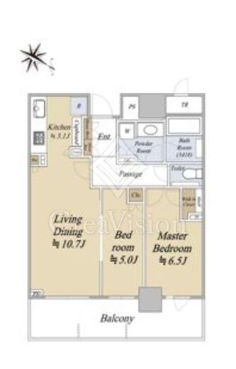 パークタワー西新宿 33階 間取り図