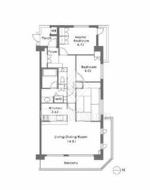 赤坂アパートメント 5階 間取り図