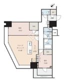 プラウドタワー渋谷 8階 間取り図