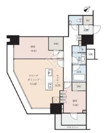 プラウドタワー渋谷 8階 間取り図
