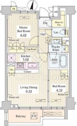 ル・シュクレ永福 (LeSucre永福) 104 間取り図