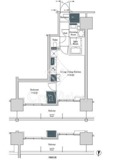 ブルックサイドレジデンス木場 540 間取り図