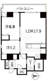 シティコート目黒 2-604 間取り図