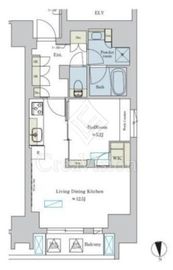 ブリリアイスト浅草 401 間取り図