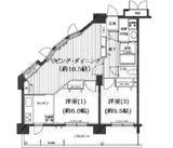 グランド・ガーラ南大井 9階 間取り図