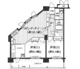 グランド・ガーラ南大井 9階 間取り図