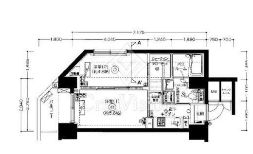 フェニックス品川小山 5階 間取り図