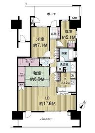 ガーデンアソシエ 13階 間取り図