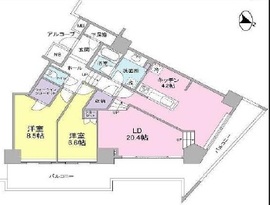 キャピタルマークタワー 24階 間取り図