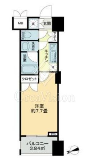 パレステュディオ新宿御苑駅前 4階 間取り図