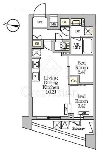 NOGATA RESIDENCE 201 間取り図