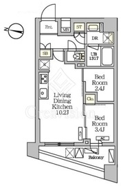 NOGATA RESIDENCE 201 間取り図