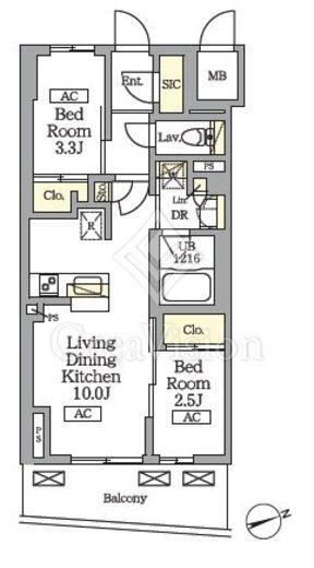 テラス北千住 202 間取り図