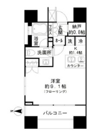 クオリア神南フラッツ 4階 間取り図