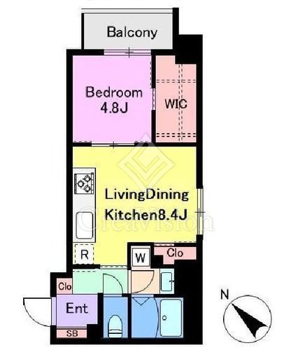クレド新横浜 910 間取り図