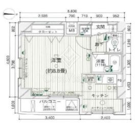 OLIO湯島 2階 間取り図