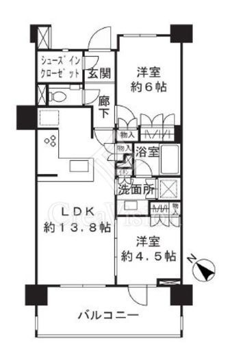 リストレジデンス用賀 2階 間取り図