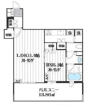 THE TOYOSU TOWER 19階 間取り図