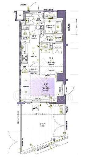 オープンレジデンシア広尾ザ・ハウス サウスコート 3階 間取り図