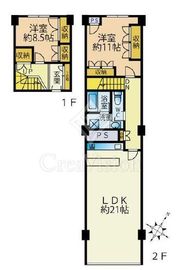 ニュー赤坂コーポラス 7階 間取り図