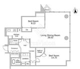 浜松町スクエアstudio 1805 間取り図