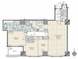 三田ガーデンヒルズ PARK MANSION 6階 間取り図