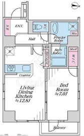フォースター浅草今戸 4階 間取り図