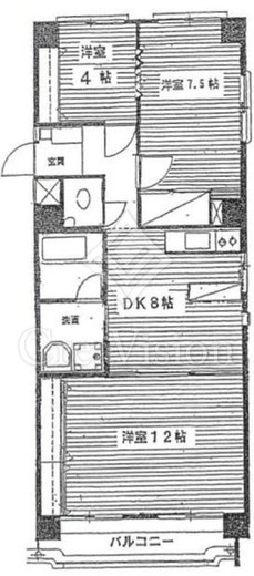 パシフィック目白マンション 4階 間取り図