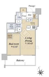 グランドシティタワー池袋 4階 間取り図