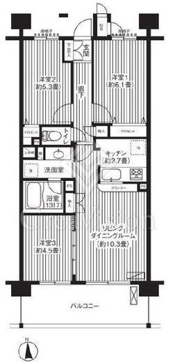 ピエス綱島 513 間取り図