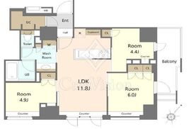 パークリュクス月島ステーションプレミア 7階 間取り図