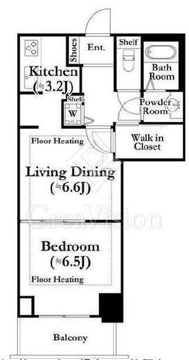 河田町ガーデン 1-1315 間取り図