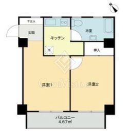 キャッスル荻窪 9階 間取り図