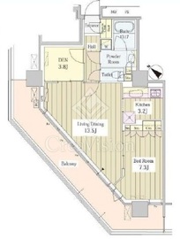 ユニゾンタワー 2301 間取り図