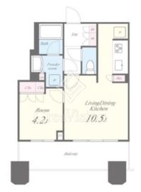 パークタワー勝どきミッド/サウス 14階 間取り図