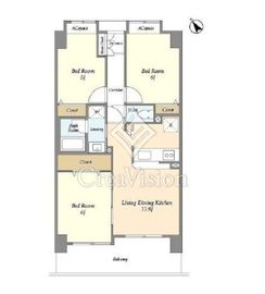 アムール横浜 1002 間取り図