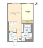 シェモア白金高輪 401 間取り図