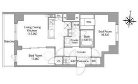 プラネソシエプラス旗の台 203 間取り図