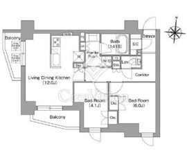 プラネソシエプラス旗の台 601 間取り図