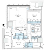 麻布台ヒルズレジデンスB 19階 間取り図