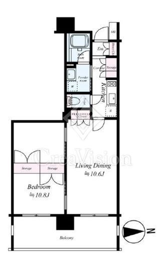 プレミアムキューブ秋葉原 15階 間取り図